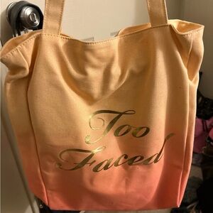 Too Faced Peach Ombre Tote Bag